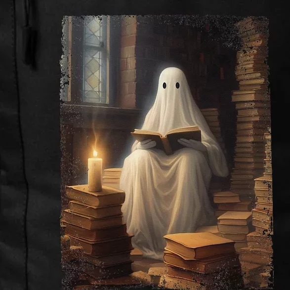 Gothic Halloween Ghost Reading Book Window Dark Academia Daily Commute Backpack