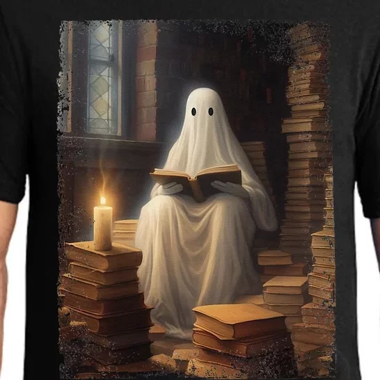 Gothic Halloween Ghost Reading Book Window Dark Academia Pajama Set