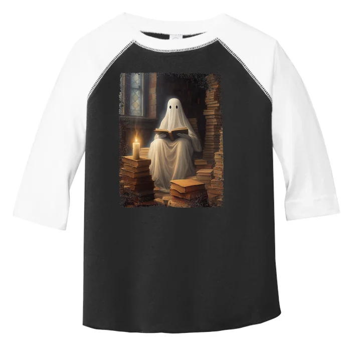 Gothic Halloween Ghost Reading Book Window Dark Academia Toddler Fine Jersey T-Shirt