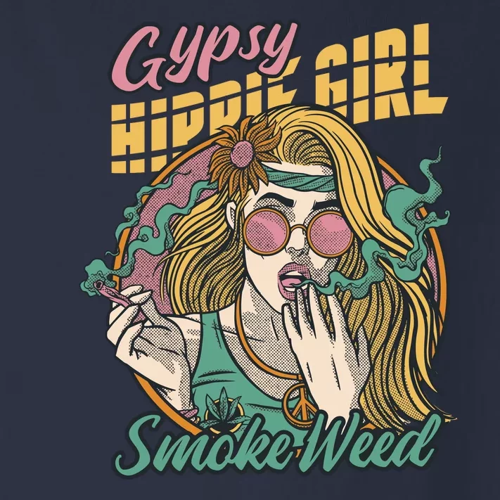 Gypsy Hippie Girl Smoke Weed Retro Toddler Long Sleeve Shirt