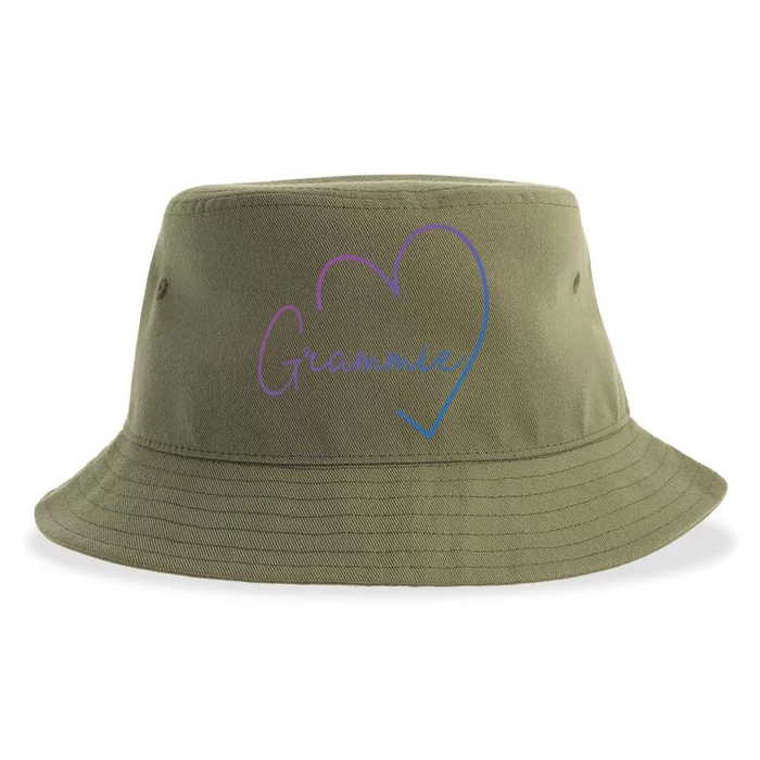 Grammie Heart Grandma Christmas MotherS Day Cool Gift Sustainable Bucket Hat