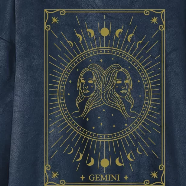 Gemini Horoscope Gemini Art Tee May June Birthday Gemini Hooded Wearable Blanket