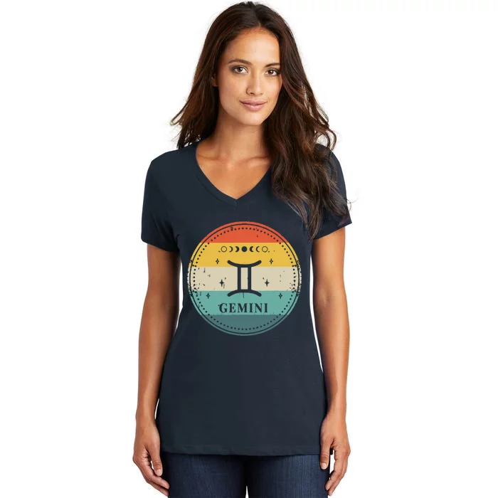 Gemini Horoscope Gemini May June Birthday Gemini Women's V-Neck T-Shirt