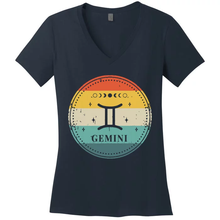 Gemini Horoscope Gemini May June Birthday Gemini Women's V-Neck T-Shirt