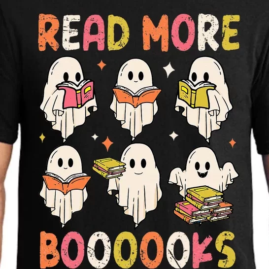 Groovy Halloween Ghost Read More Boooooks Librarian Teacher Pajama Set