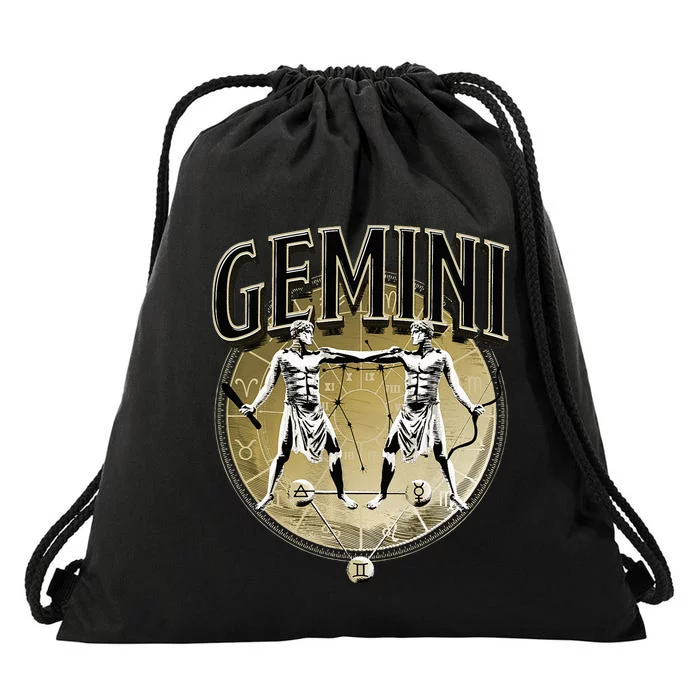 Gemini Horoscope Gemini Outfit May June Birthday Gemini Drawstring Bag