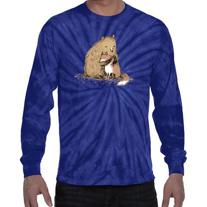 Grizzly Hugs Tie-Dye Long Sleeve Shirt