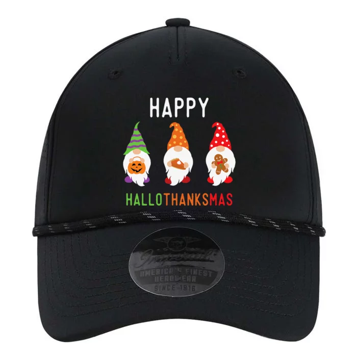 Gnomes Happy Hallothanksmas Halloween Thanksgiving Christmas Performance The Dyno Cap