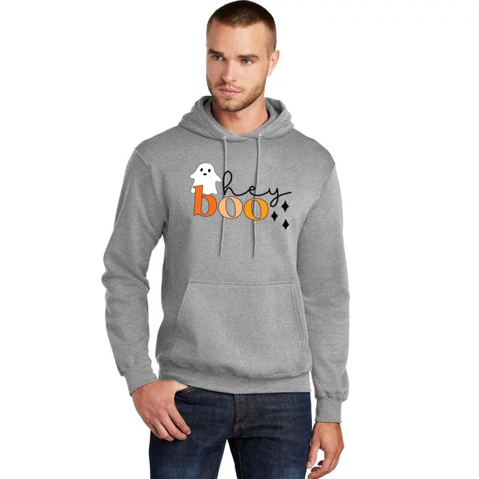 Ghost Halloween Hey Boo Halloweenboo Tall Hoodie