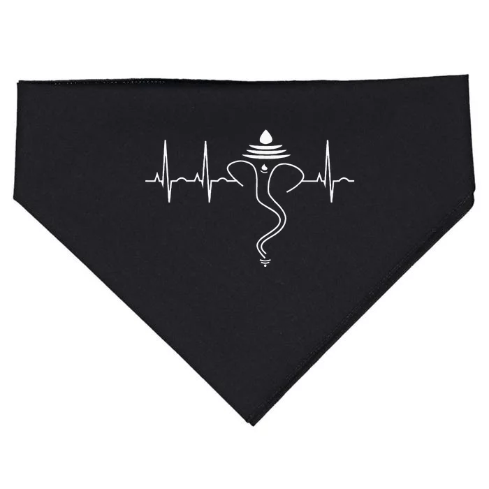 Ganesh Hindu Heartbeat Yoga India Travel USA-Made Doggie Bandana