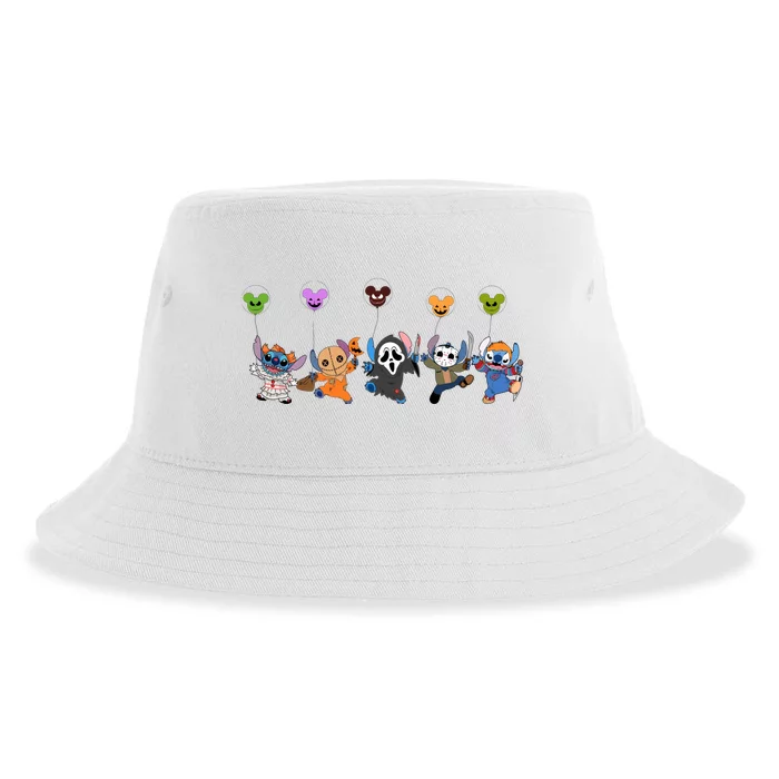 Ghostface Horror Halloween Halloween Character Chibi Sustainable Bucket Hat