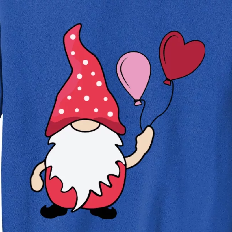 Gnome Holding Heart Balloons Valentine’S Day Sweatshirt