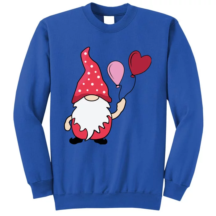 Gnome Holding Heart Balloons Valentine’S Day Sweatshirt