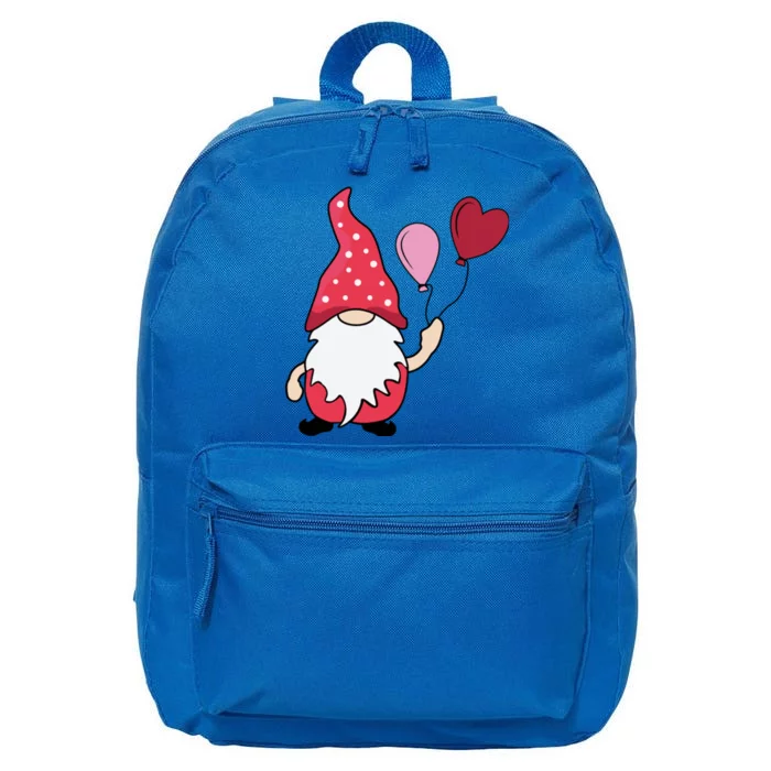 Gnome Holding Heart Balloons Valentine’S Day 16 in Basic Backpack