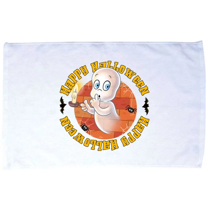 Ghost Happy Halloween Casper Ghost Pumpkin Trick Or Treat Microfiber Hand Towel