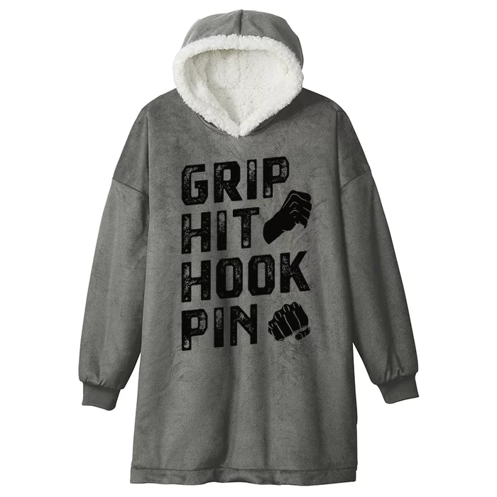 Grip Hit Hook Pin Arm Wrestling Arm Wrestler Hooded Wearable Blanket