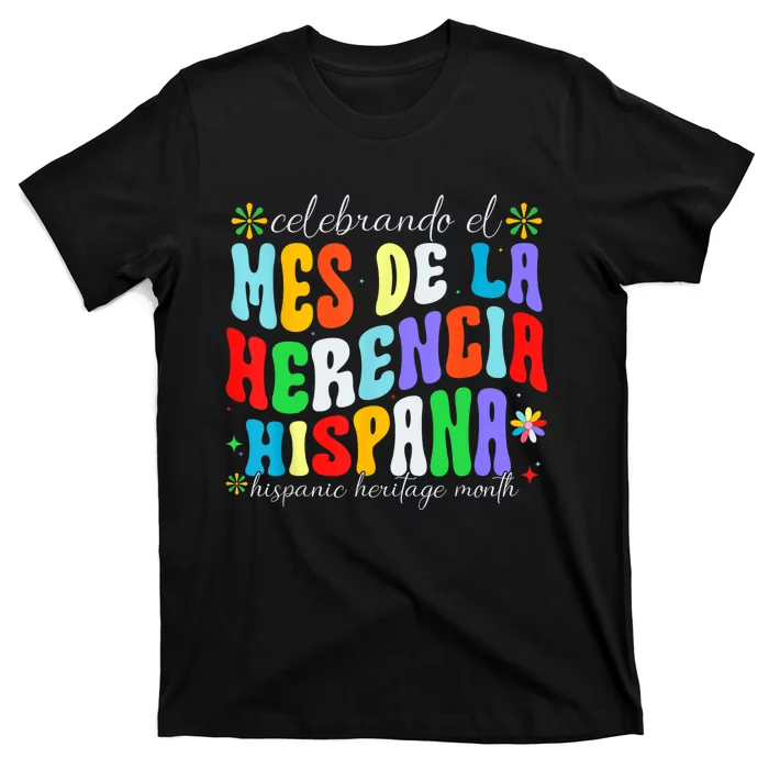 Groovy Hispanic Heritage Month Mes De La Herencia Hispana T-Shirt