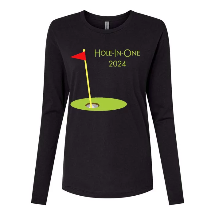 Golf Hole In One 2024 Sport Themed Golfing Design For Golfer Womens Cotton Relaxed Long Sleeve T-Shirt