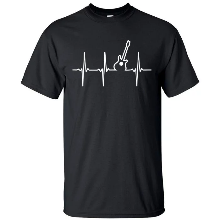 Guitar Heartbeat Instrument Gift Tall T-Shirt