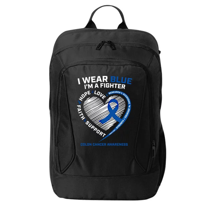 Gifts Her I Wear Blue Colon Cancer Awareness Gift City Backpack