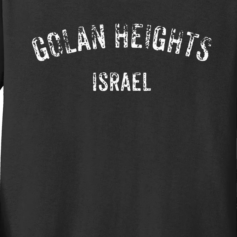 Golan Heights Israeli Sovereignty Trump Maga Hanukkah Kids Long Sleeve Shirt