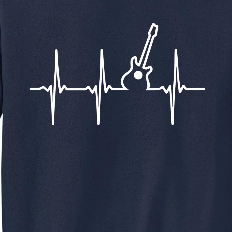 Guitar Heartbeat Instrument Gift Tall Sweatshirt