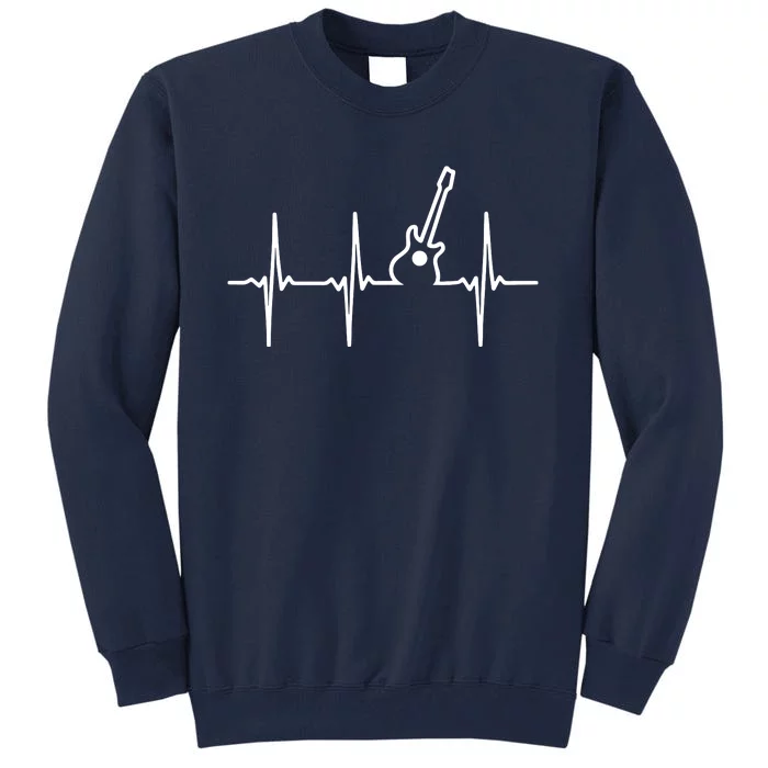 Guitar Heartbeat Instrument Gift Tall Sweatshirt