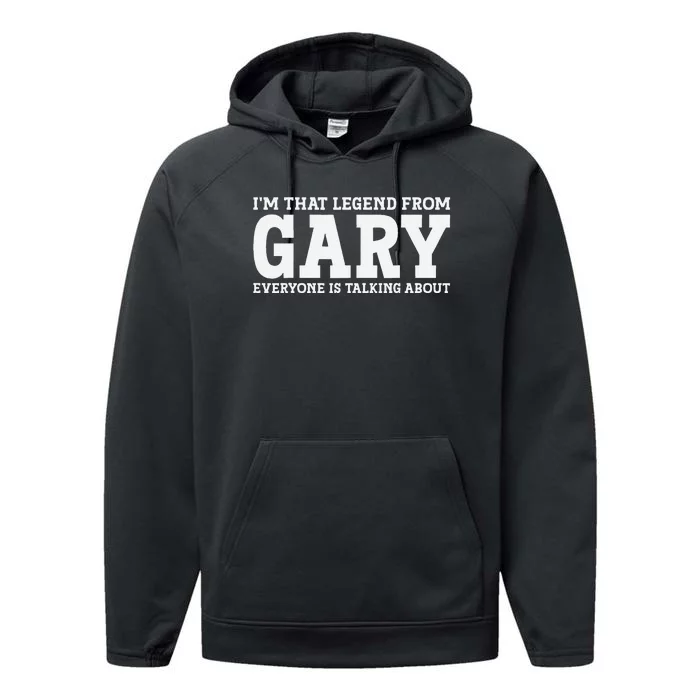 Gary Hometown In Indiana Home Roots Funny City Gary Performance Fleece Hoodie