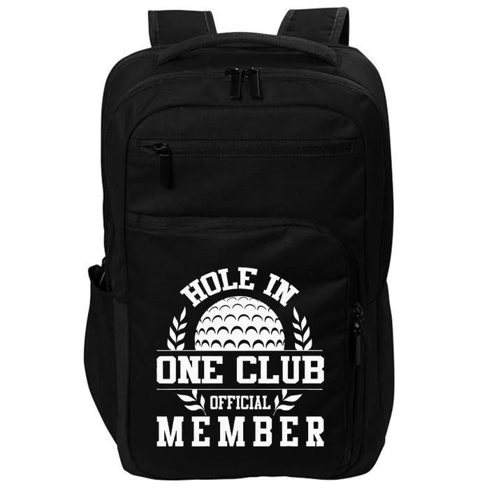 Golf Hole In One Hole In One Club Golfing Impact Tech Backpack