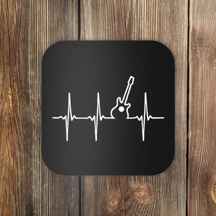 Guitar Heartbeat Instrument Gift Coaster