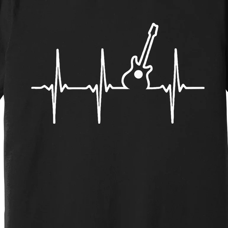 Guitar Heartbeat Instrument Gift Premium T-Shirt