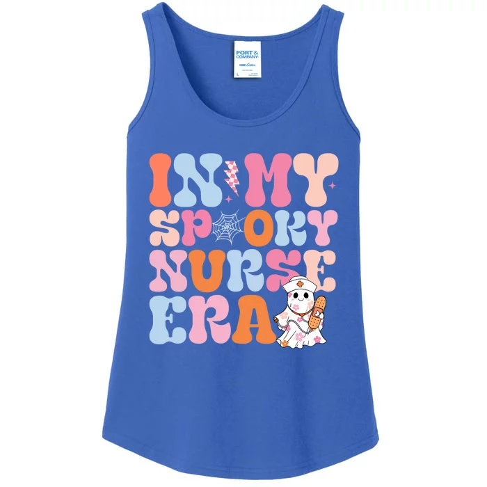 Groovy Halloween In My Spooky Nurse Era Spooky Nurse Gift Ladies Essential Tank