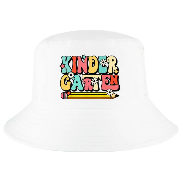 Groovy Hello Kindergarten Vibes Retro Teacher To School Cool Comfort Performance Bucket Hat