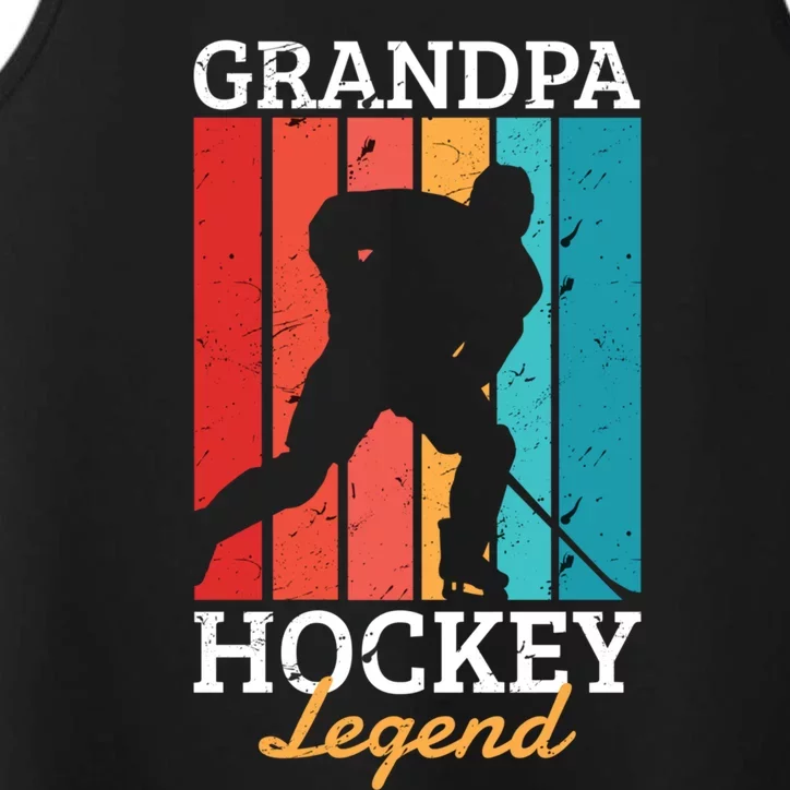 Grandpa Hockey Legend Who Love The Sport Cute Gift Performance Tank