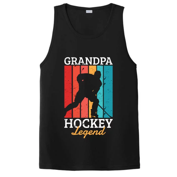 Grandpa Hockey Legend Who Love The Sport Cute Gift Performance Tank