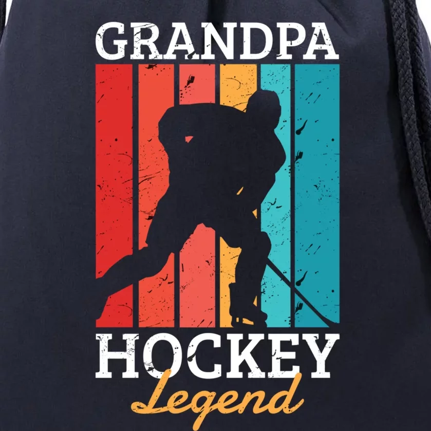 Grandpa Hockey Legend Who Love The Sport Cute Gift Drawstring Bag