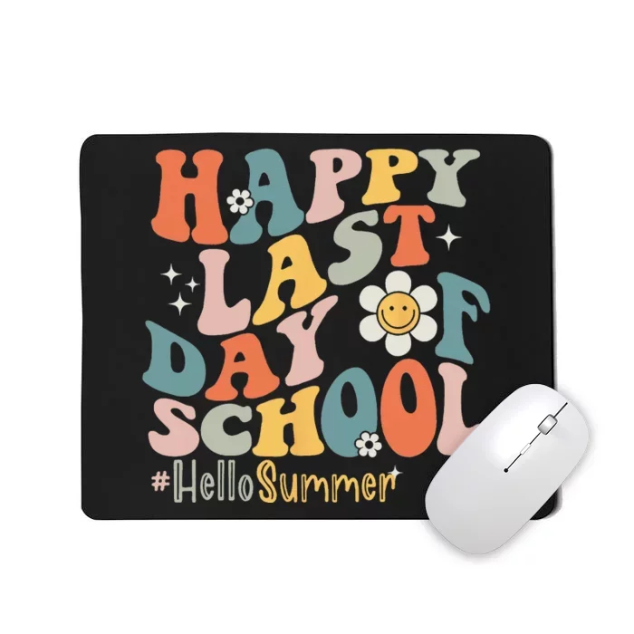 Groovy Happy Last Day of School Teacher Student Hello Summer Mousepad