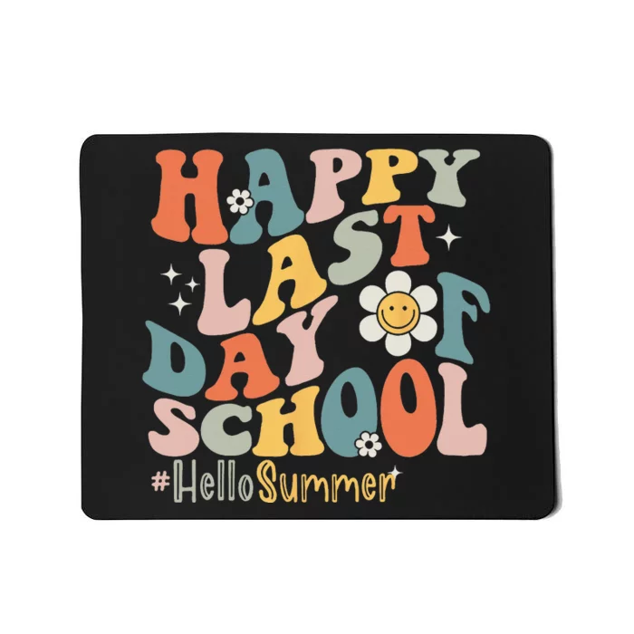 Groovy Happy Last Day of School Teacher Student Hello Summer Mousepad