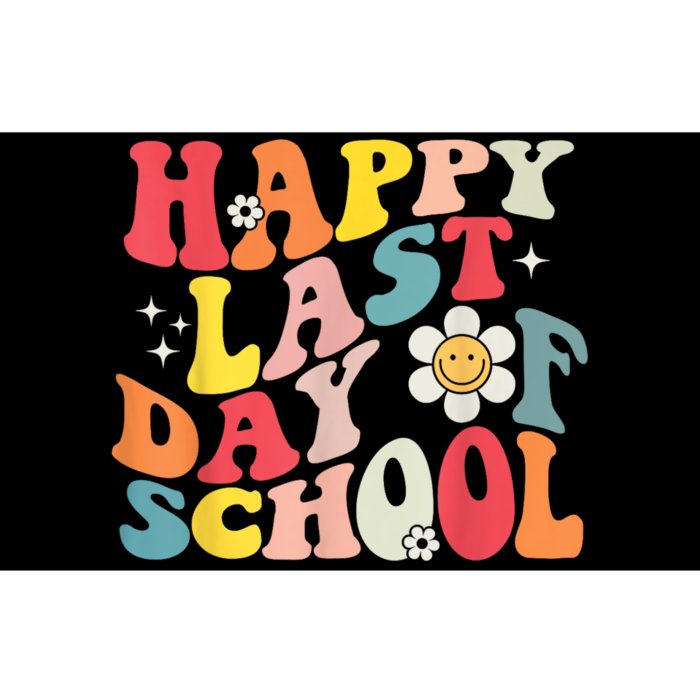 Groovy Happy Last Day Of School Teacher Student Graduation Bumper Sticker