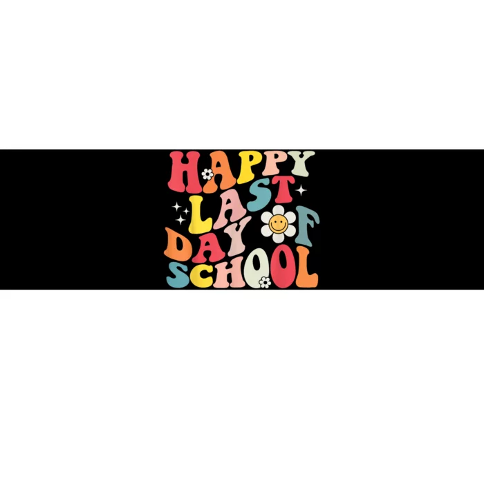 Groovy Happy Last Day Of School Teacher Student Graduation Bumper Sticker