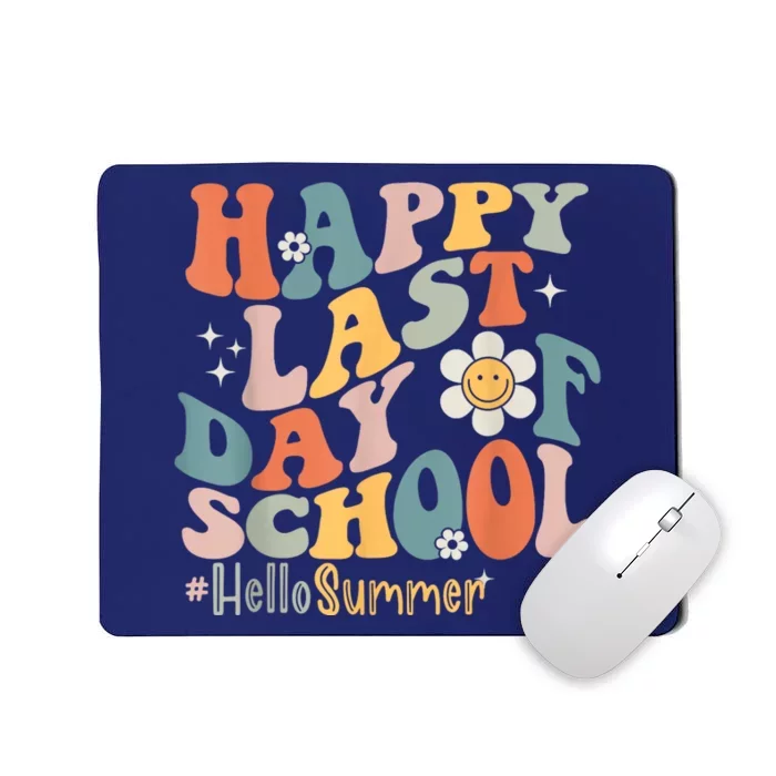 Groovy Happy Last Day Of School Teacher Student Hello Summer Mousepad