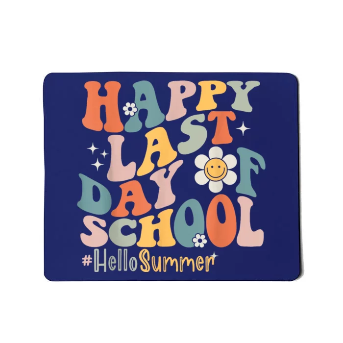 Groovy Happy Last Day Of School Teacher Student Hello Summer Mousepad