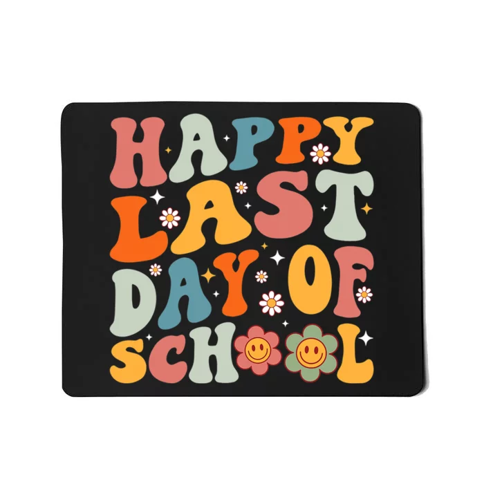 Groovy Happy Last Day Of School Teacher Student Graduation Mousepad