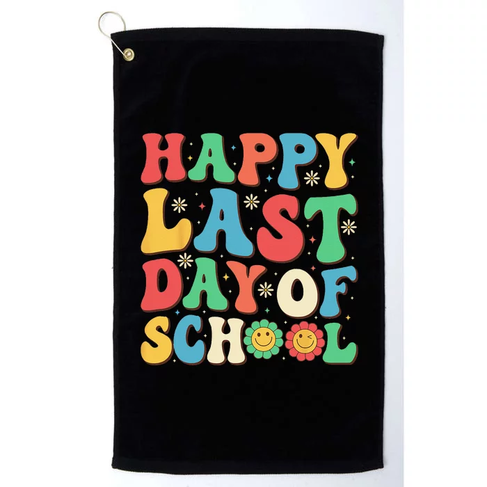 Groovy Happy Last Day of School Teachers Students Graduation Platinum Collection Golf Towel