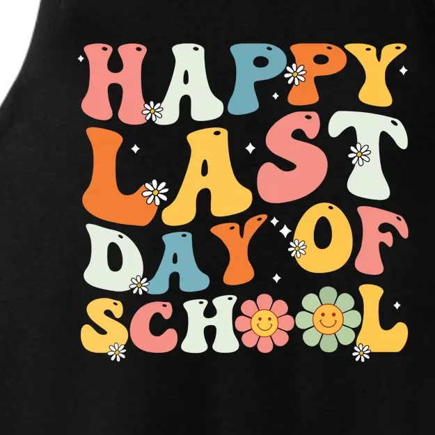 Groovy Happy Last Day Of School Teacher Student Graduation 7908 Ladies Tri-Blend Wicking Tank