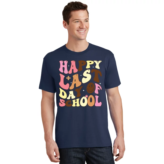 Groovy Happy Last Day Of School Teacher Student Graduation T-Shirt