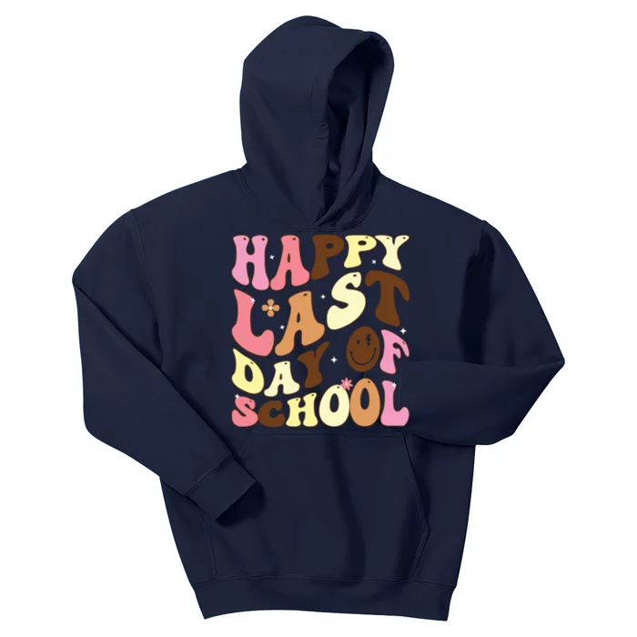 Groovy Happy Last Day Of School Teacher Student Graduation Kids Hoodie