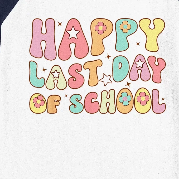 Groovy Happy Last Day of School Teacher Student Graduation Baseball Sleeve Shirt