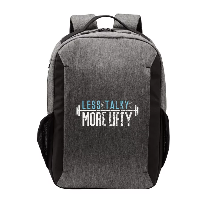 Gym Humor Less Talky More Lifty Vector Backpack