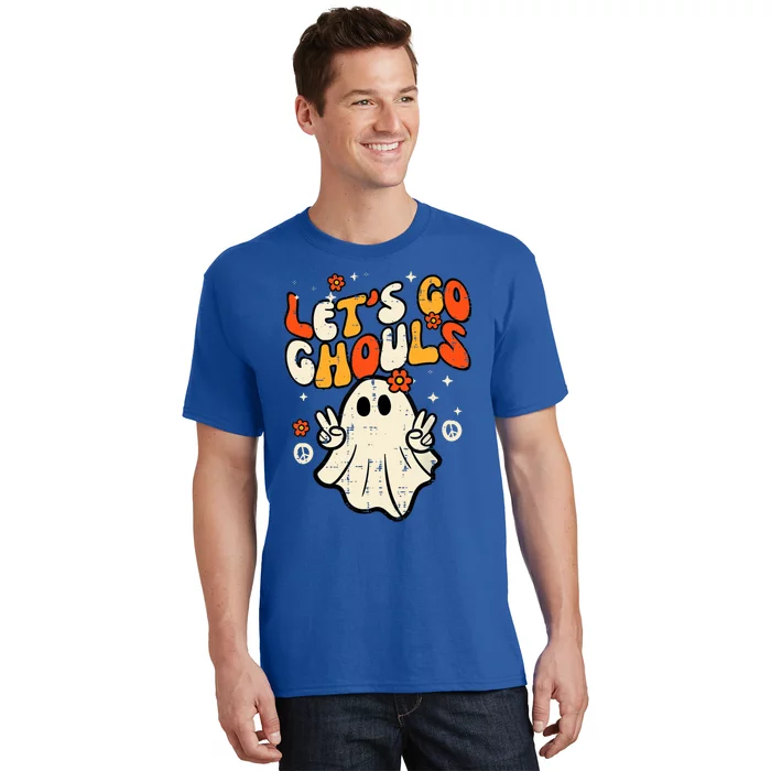 Ghost Halloween Lets Go Ghouls Retro Costume T-Shirt